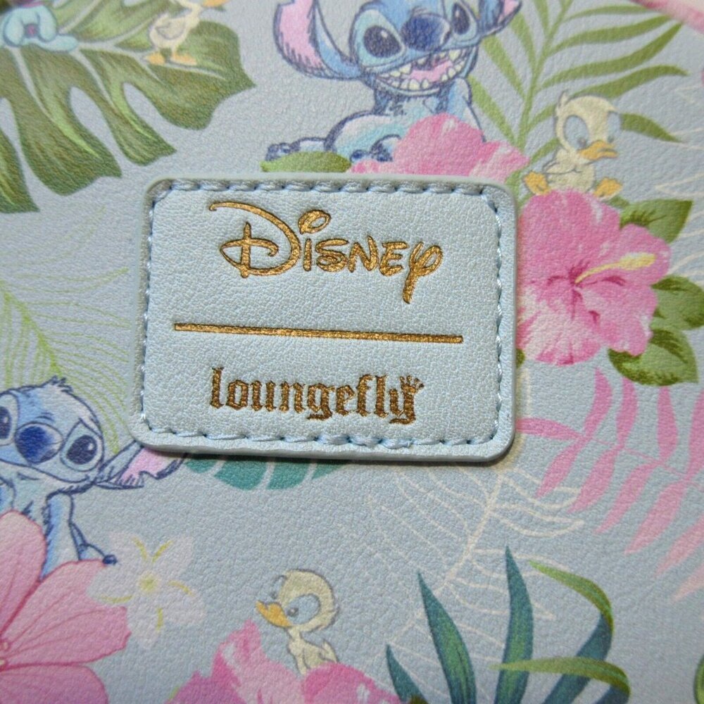 NWT Loungefly x Disney Lilo & Stitch Tropical Friends Floral Mini Backpack - Picture 3 of 5